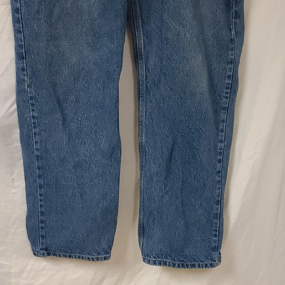 Carhartt Mens 38x32 Relaxed Fit Straight Leg 5 Pockets Heavy Work Denim Jeans - Picture 4 of 10